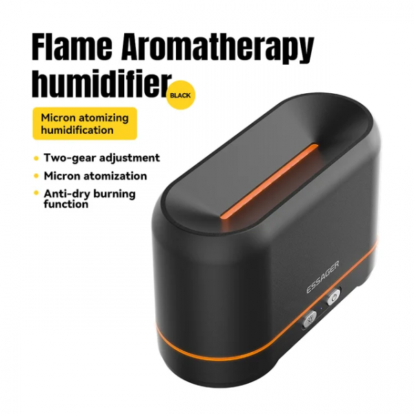 Зволожувачі повітря ESSAGER Flame Aromatherapy Humidifier Black (EJSQ-HY01)