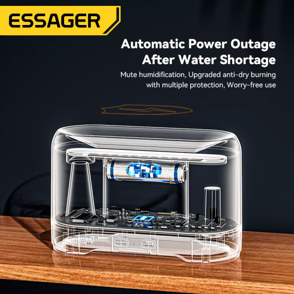 Зволожувачі повітря ESSAGER Flame Aromatherapy Humidifier Black (EJSQ-HY01)