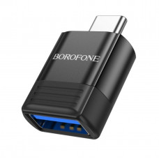 Адаптер BOROFONE BV18 Type-C male to USB female USB3.0 adapter Чорний