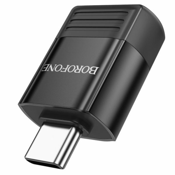 Адаптер BOROFONE BV18 Type-C male to USB female USB3.0 adapter Чорний