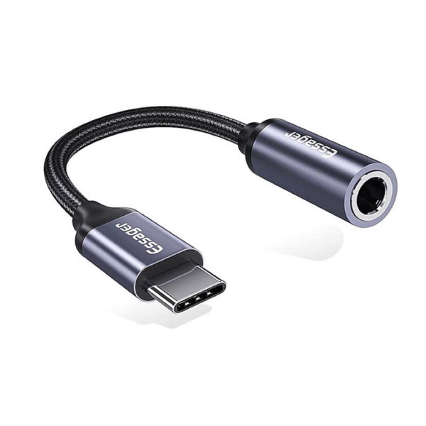 Адаптер Essager E01 Type c to 3.5mm Jack Headphone Adapter grey (EZJE01-0G)