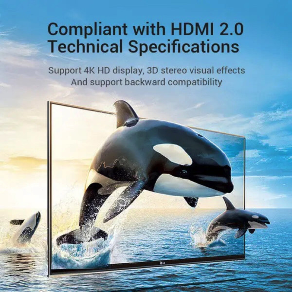 Адаптер Vention HDMI 90 Degree Male to Female Adapter Чорний (AIOB0)