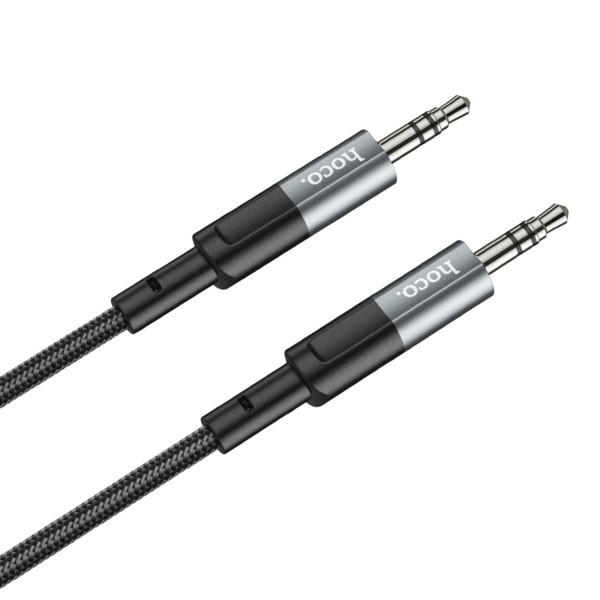 Аудіокабель HOCO UPA23 AUX audio cable Metal Gray