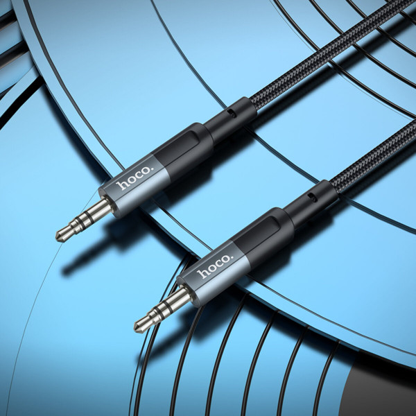 Аудіокабель HOCO UPA23 AUX audio cable Metal Gray