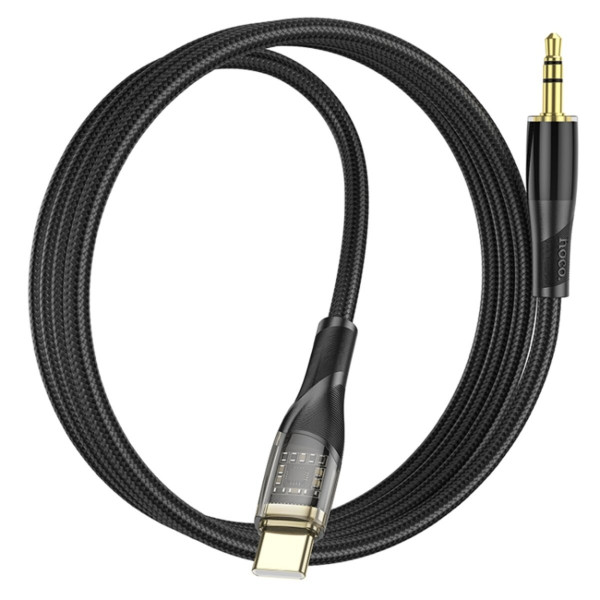 Аудіокабель HOCO UPA25 Transparent Discovery Edition Digital audio conversion cable Type-C Чорний