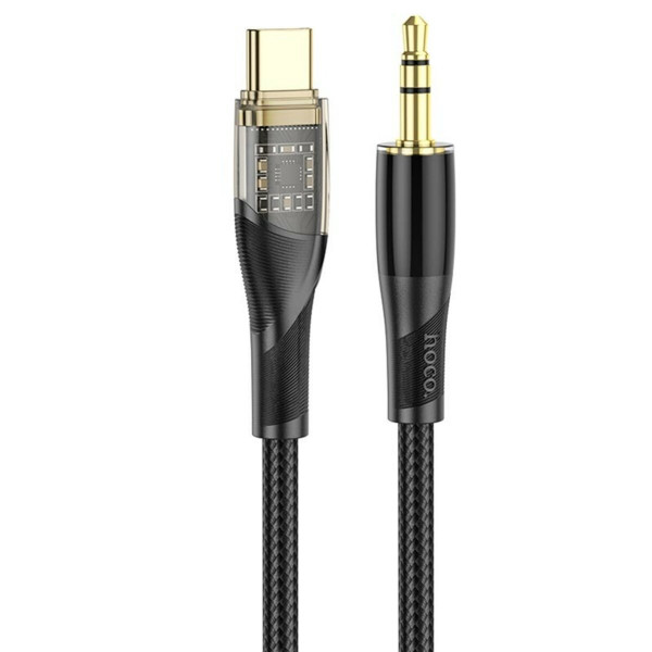 Аудіокабель HOCO UPA25 Transparent Discovery Edition Digital audio conversion cable Type-C Чорний