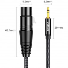 Аудіокабель UGREEN AV182 3.5mm Three-Pole Male to XLR Female Audio Cable 2m (UGR-20244)