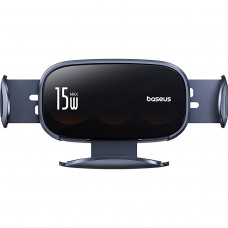 Автомобільний тримач з БЗП Baseus LightChaser Series Triple-Coil Wireless Charging Electric Car Mount Cluster Чорний