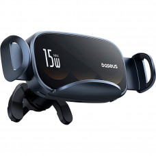 Автомобільний тримач з БЗП Baseus LightChaser Series Triple-Coil Wireless Charging Electric Car Mount Cluster Чорний