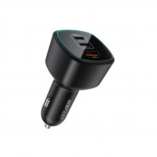 Автомобільний зарядний пристрій ACEFAST B18 200W(2USB-C+USB-A)fast car charger Black (6974316285953)