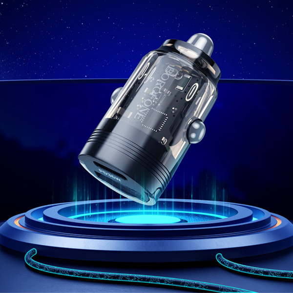 Автомобільний зарядний пристрій BOROFONE BZ29A Talented PD36W+QC3.0 car charger set(Type-C to Type-C) Чорний