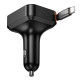 Автомобільний зарядний пристрій HOCO NZ18 Guardian PD65W(2C1A) car charger with retractable cable Black (6942007658546)