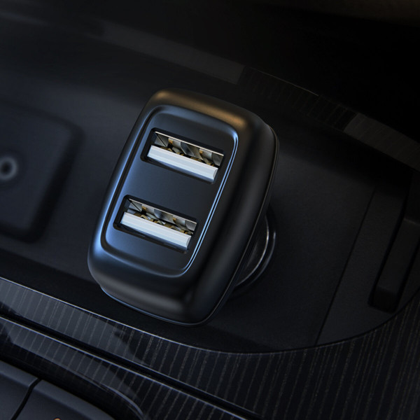 Автомобільний зарядний пристрій HOCO Z36 Leader dual port car charger set(Type-C) Чорний