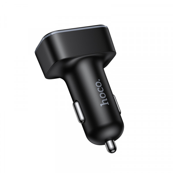 Автомобільний зарядний пристрій HOCO Z63A Barry 42W(1C2A) digital display car charger Black (6942007666213)