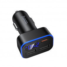 Автомобільний зарядний пристрій HOCO Z63A Barry 42W(1C2A) digital display car charger Black (6942007666213)