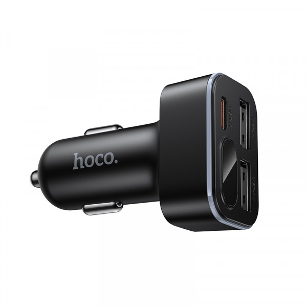 Автомобільний зарядний пристрій HOCO Z63A Barry 42W(1C2A) digital display car charger Black (6942007666213)