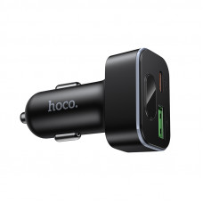 Автомобільний зарядний пристрій HOCO Z63B Barry 48W dual port PD30W+QC3.0 digital display car charger (6942007666244)
