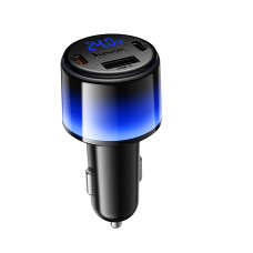Автомобільний зарядний пристрій HOCO Z69A Vivido PD37W(2C1A) car charger with digital display Black (6942007681568)