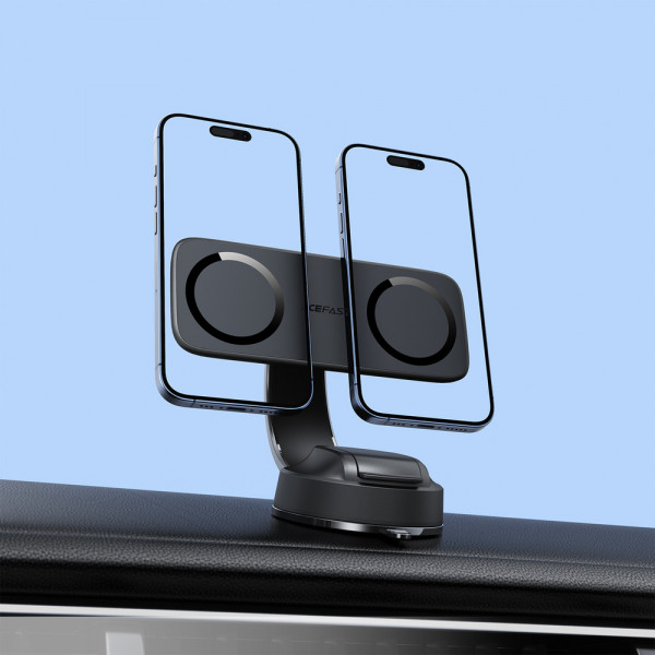 Автотримач для телефона ACEFAST D60 dual magnet car holder for dashboard Black (6974316285380)