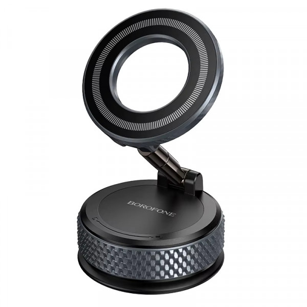 Автотримач для телефона BOROFONE BH144 Custodio vacuum suction cup magnetic holder(multi-scene) black metal gray (6941991127656)