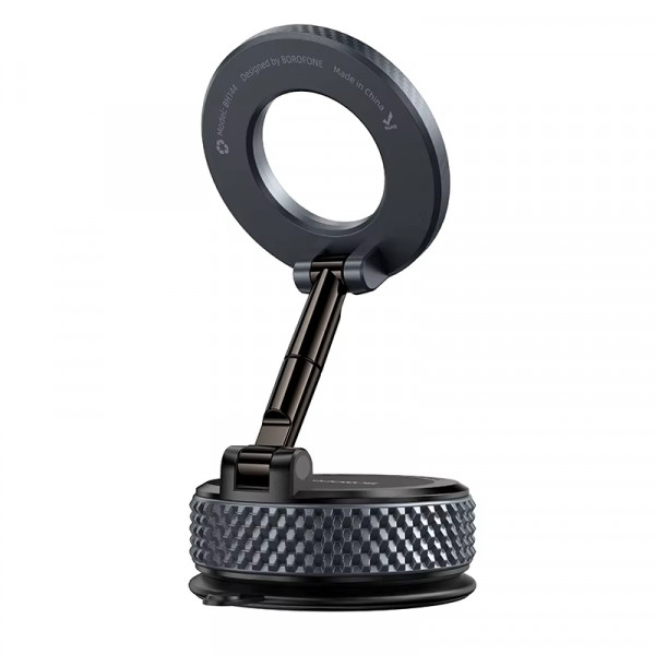 Автотримач для телефона BOROFONE BH144 Custodio vacuum suction cup magnetic holder(multi-scene) black metal gray (6941991127656)