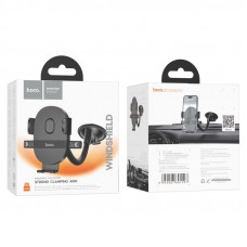 Автотримач для телефона HOCO H20 Mighty one-button car holder(windshield) Black (6942007601597)