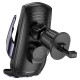 Автотримач для телефона з БЗП HOCO CA202 Plus Enlightener infrared induction wireless charging car holder(air outlet) Black metal gray (6942007623469)