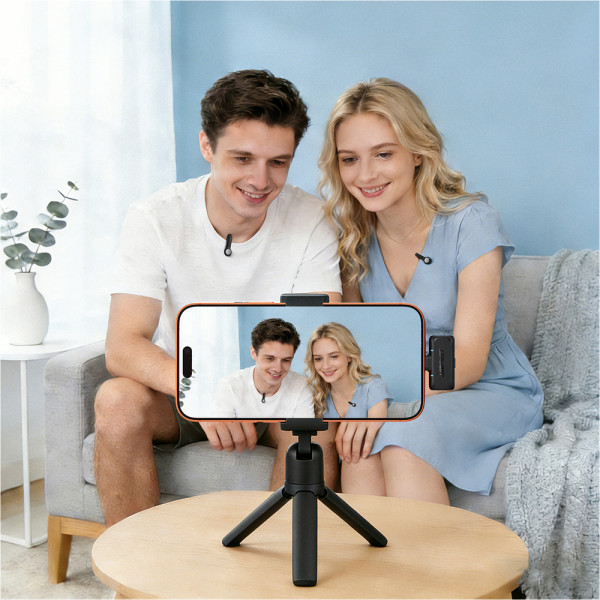 Бездротова мікрофонна система ACEFAST R4 dual-mic (Type-C) Black (6974316286448)