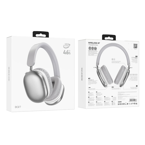 Бездротові навушники BOROFONE BO27 Rhyme BT headphones Silver