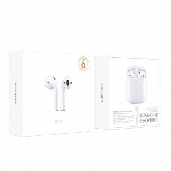 Бездротові навушники BOROFONE BW31 True wireless stereo headset White