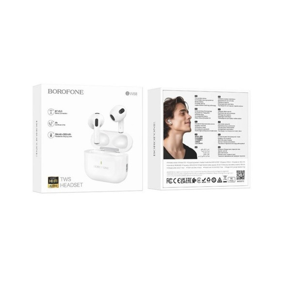 Бездротові навушники BOROFONE BW58 True wireless stereo headset White