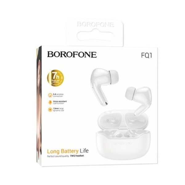 Бездротові навушники BOROFONE FQ1 Shine wireless BT headset White
