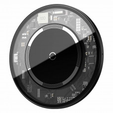 Бездротовий зарядний пристрій Baseus Simple Magnetic Wireless Charger(suit for IP12) Transparent