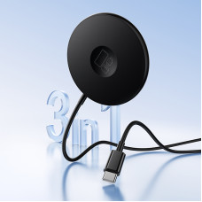 Бездротовий зарядний пристрій BOROFONE BQ41 Glory 3-in-1 magnetic wireless fast charging Black (6941991125553)