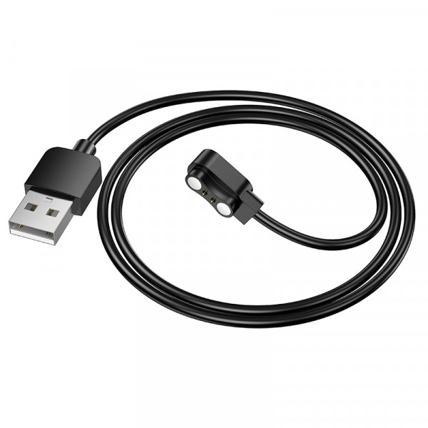 Бездротовий зарядний пристрій для смарт-годинника HOCO Y32 Smart sports watch charging cable Black (6942007659079)