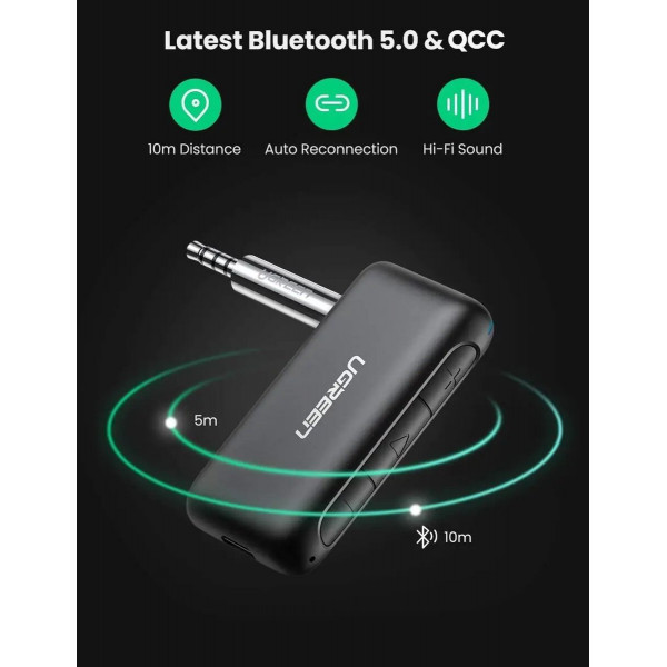 Bluetooth-ресивер UGREEN CM276 Bluetooth 5.0 Receiver Audio Adapter(UGR-70303)