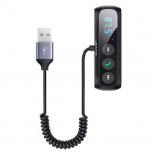 Bluetooth ресивер Usams US-SJ503 Car Digital Display FM Wireless Audio Receiver Чорний