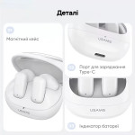 Bluetooth стерео гарнитура Usams US-TD22 TWS Earbuds - TD Series BT5.3 білий