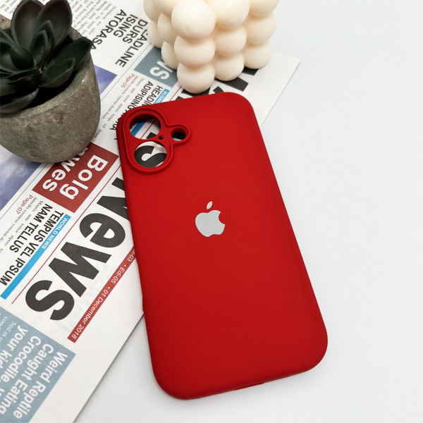 Чохол для смартфона Silicone Full Case AA Camera Protect for Apple iPhone 16 21,Rose Red