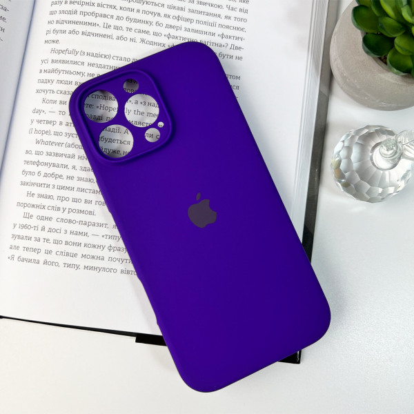Чохол для смартфона Silicone Full Case AA Camera Protect for Apple iPhone 16 Pro Max 22,Dark Purple