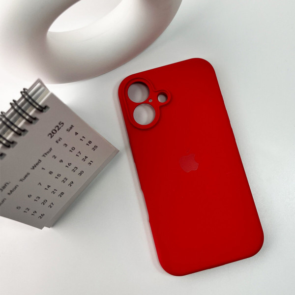 Чохол для смартфона Silicone Full Case AA Camera Protect for Apple iPhone 16 Pro Max 43,Berry Червоний