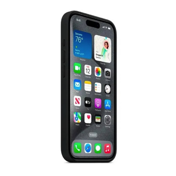 Чохол для смартфона Silicone Full Case AAA MagSafe IC for iPhone 15 Pro Max Чорний