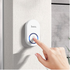 Дзвінок HOCO HI25 210 mAh wireless doorbell (EU) White (6942007662307)