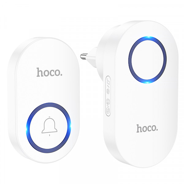 Дзвінок HOCO HI25 210 mAh wireless doorbell (EU) White (6942007662307)