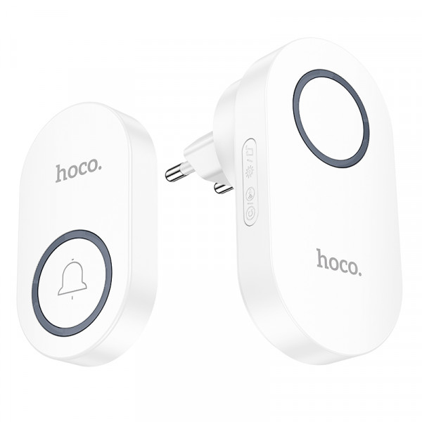 Дзвінок HOCO HI25 210 mAh wireless doorbell (EU) White (6942007662307)