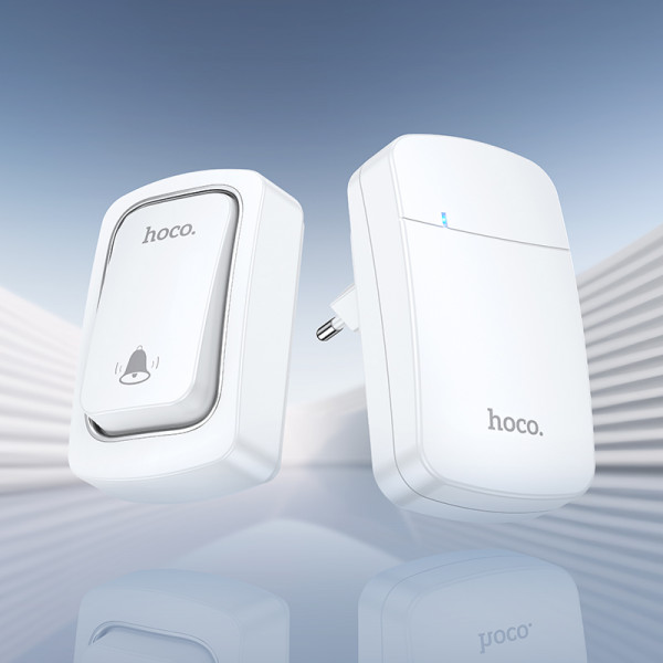 Дзвінок HOCO HI26 self-powered wireless doorbell (EU) (6942007662314)