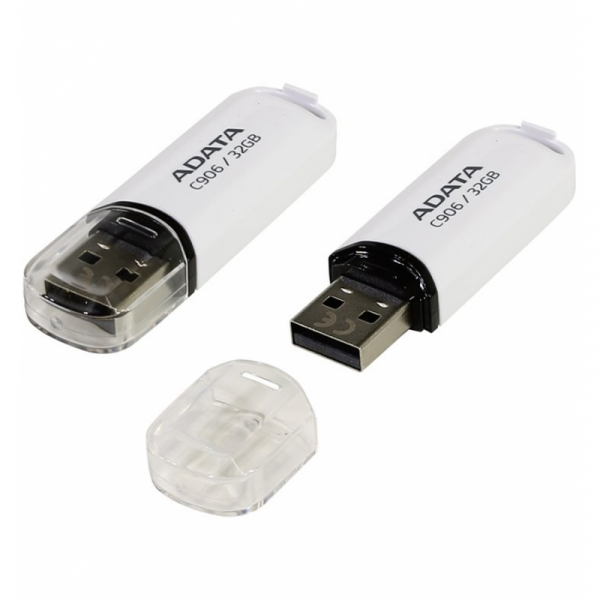 Флеш-накопичувач ADATA USB 2.0 C906 32Gb White (AC906-32G-RWH)