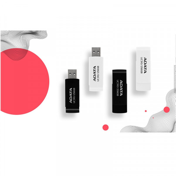 Флеш-накопичувач ADATA USB 3.2 UC310 128Gb Black (UC310-128G-RBK)