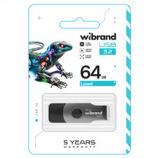 Флеш-накопичувач Wibrand USB 3.2 Gen1 Lizard 64GB Black (WI3.2/LI64P9B)