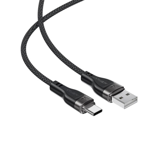 Кабель ACEFAST C11-04 USB to Type-C 3A, 1.2m, nylon + PVC, zinc connectors, Black